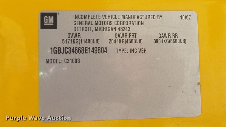 image for item DD7408 2008 Chevrolet Silverado 3500HD dump flatbed pickup truck