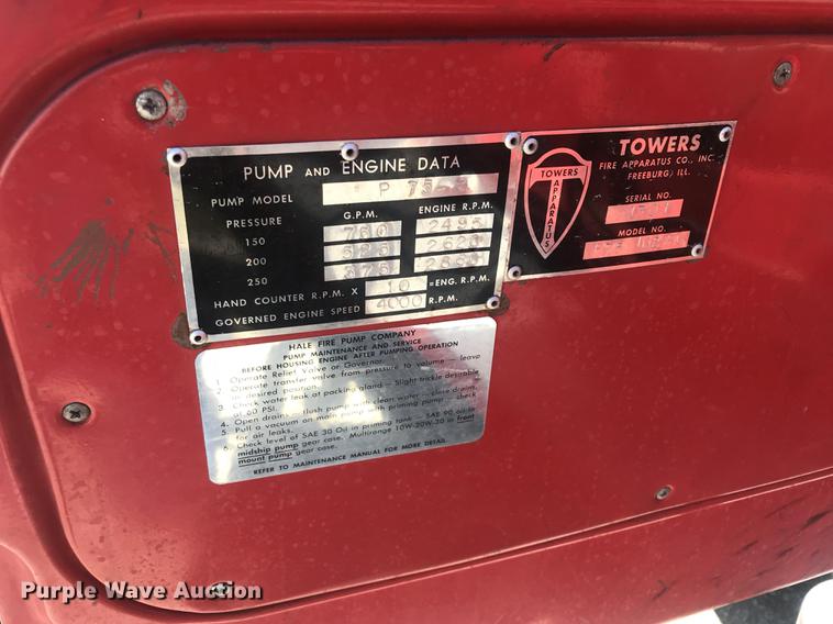 image for item DE5207 1965 Ford 700 fire truck