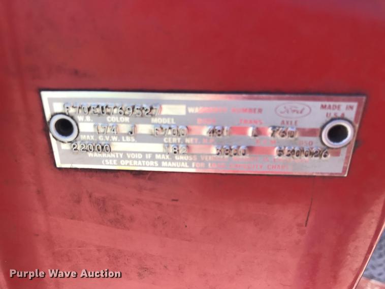 image for item DE5207 1965 Ford 700 fire truck