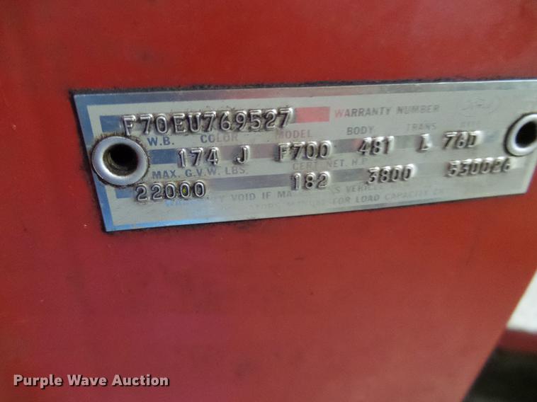 image for item DE5207 1965 Ford 700 fire truck