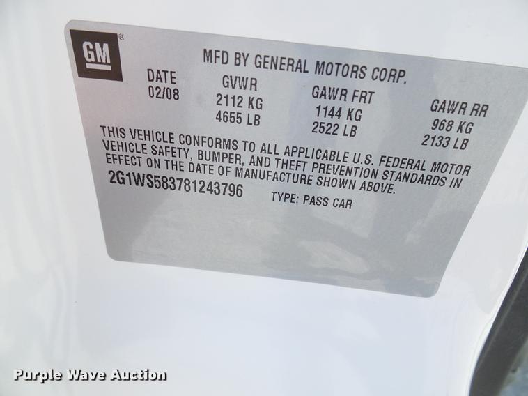 image for item DE5227 2008 Chevrolet Impala Police Cruiser