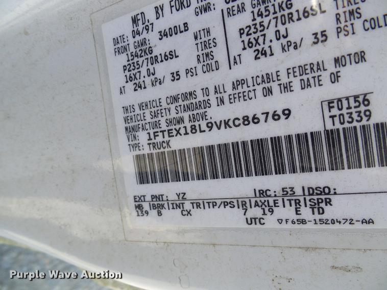 image for item DE5250 1997 Ford F150 SuperCab pickup truck