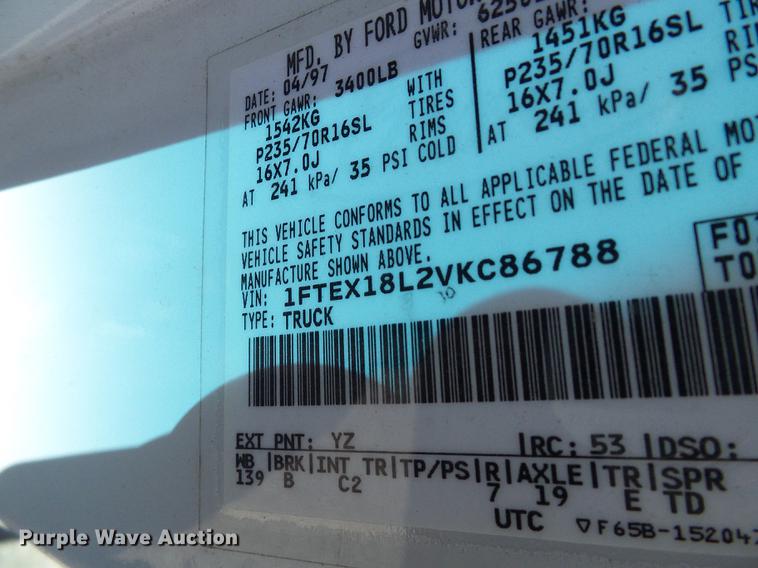 image for item DE5251 1997 Ford F150 SuperCab pickup truck