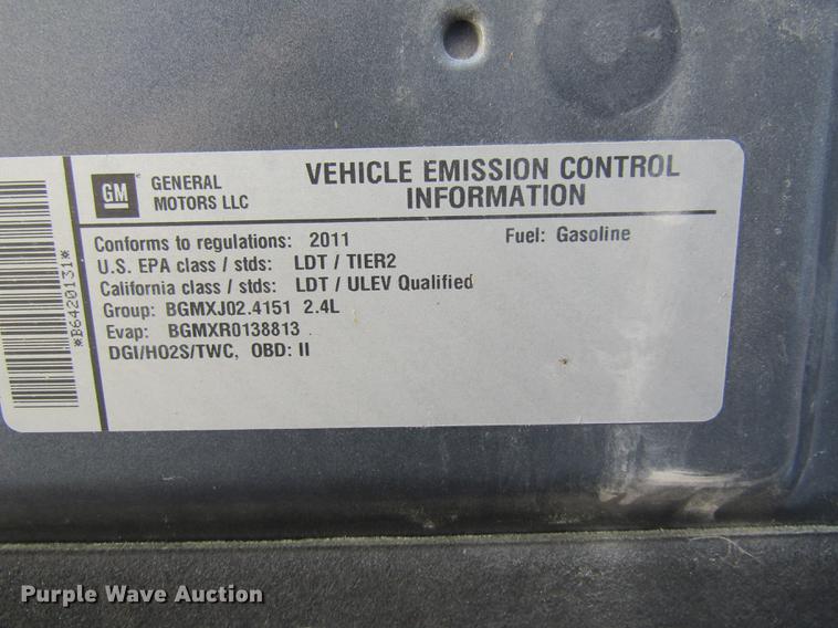 image for item DE5855 2011 Chevrolet Equinox SUV