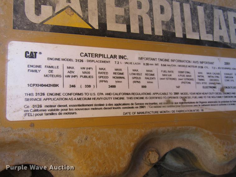 image for item DE5856 2002 Sterling LT8500 truck cab and chassis