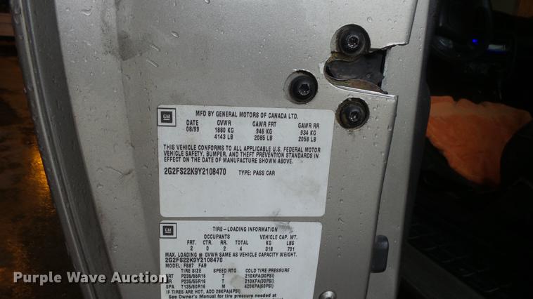 image for item DE7290 2000 Pontiac Firebird