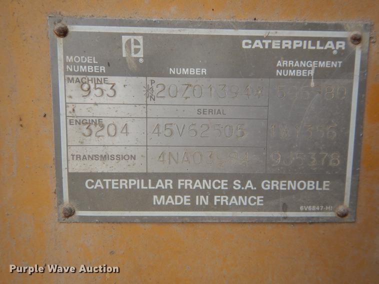 image for item DF1818 1987 Caterpillar 953 track loader