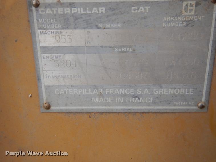 image for item DF1819 1989 Caterpillar 953 track loader