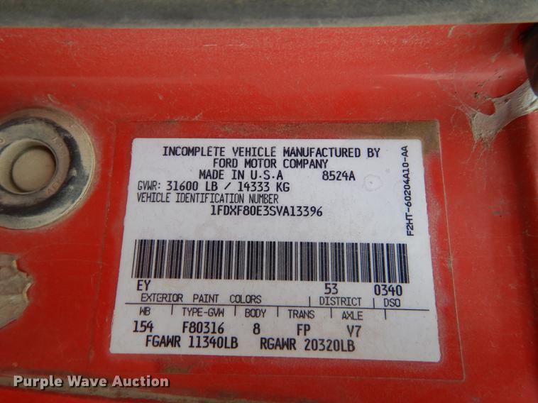 image for item DF1825 1995 Ford F800 dump truck