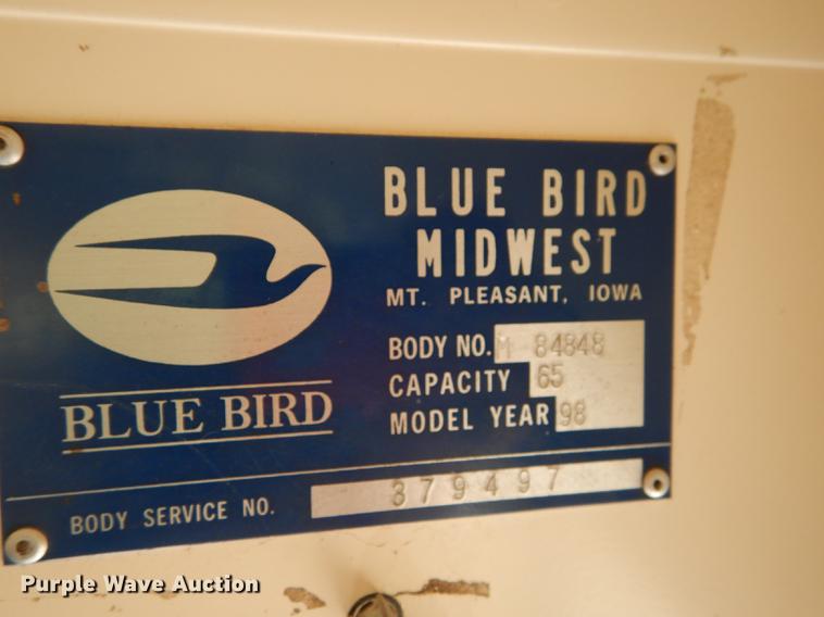 image for item DF1853 1998 Chevrolet Blue Bird school bus