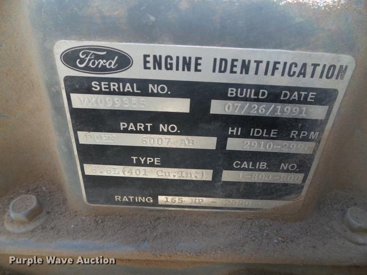 image for item DF2758 1992 Ford B600 Blue Bird school bus