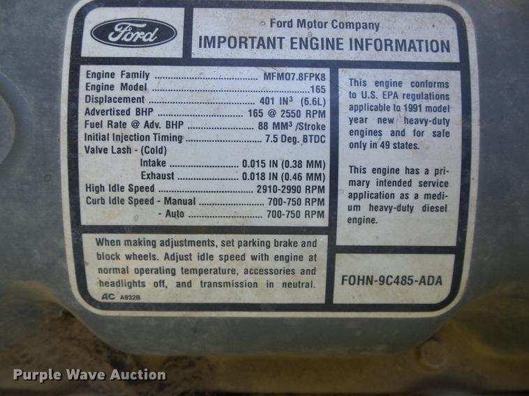 image for item DF2758 1992 Ford B600 Blue Bird school bus