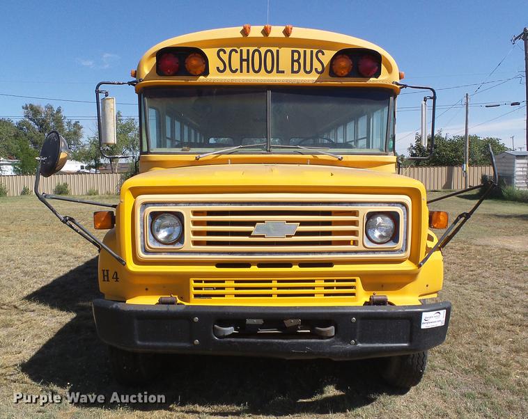 image for item DF2764 1991 Chevrolet 60 Blue Bird school bus