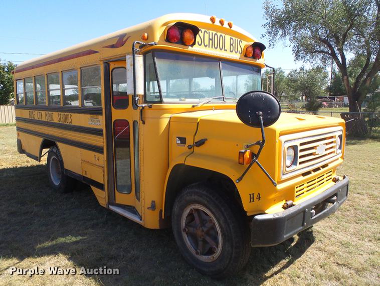 image for item DF2764 1991 Chevrolet 60 Blue Bird school bus