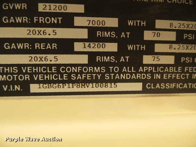 image for item DF2764 1991 Chevrolet 60 Blue Bird school bus