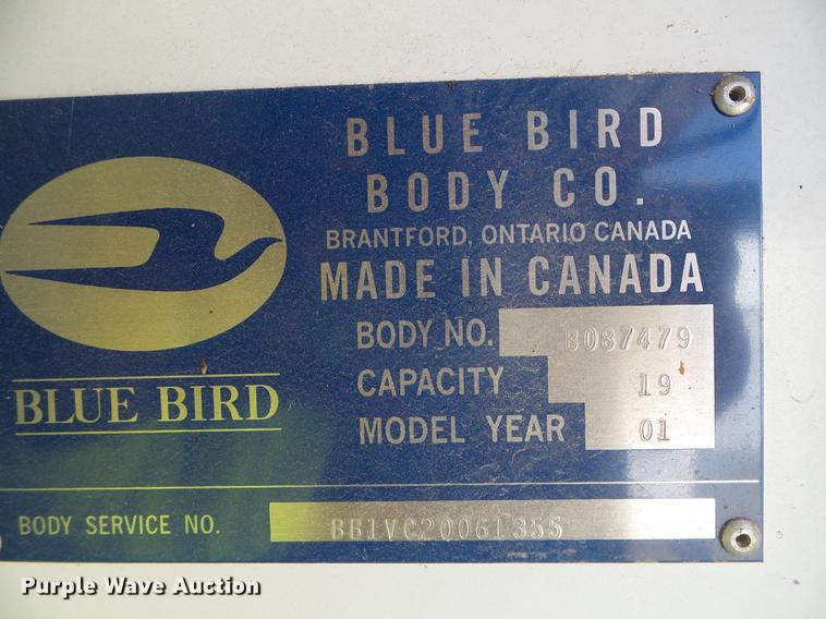 image for item DF2767 2001 Chevrolet Express 3500 Cargo school bus