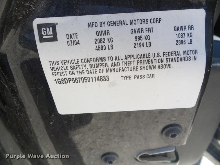 image for item DF2784 2005 Cadillac CTS