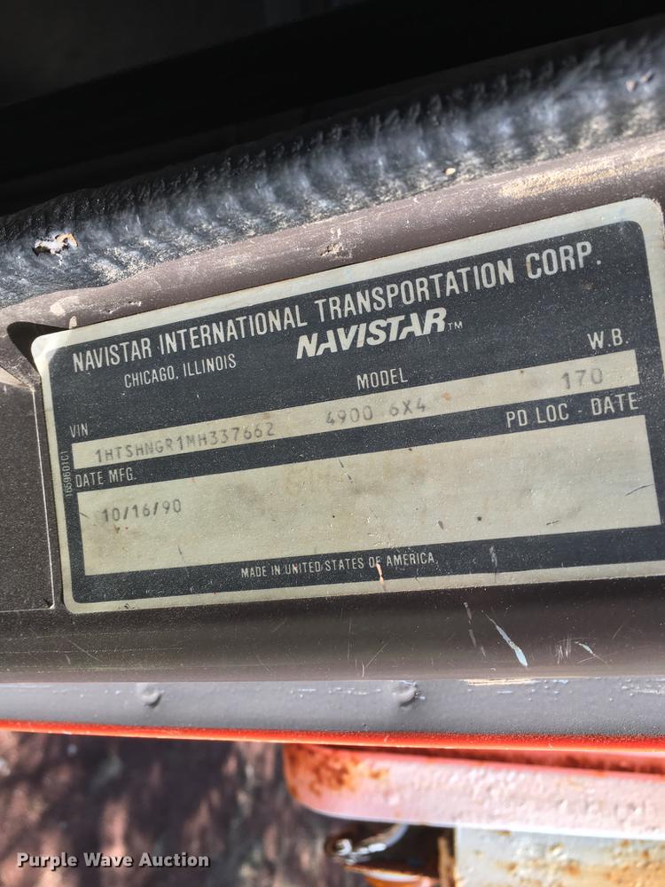 image for item DY9032 1991 International 4900 dump truck