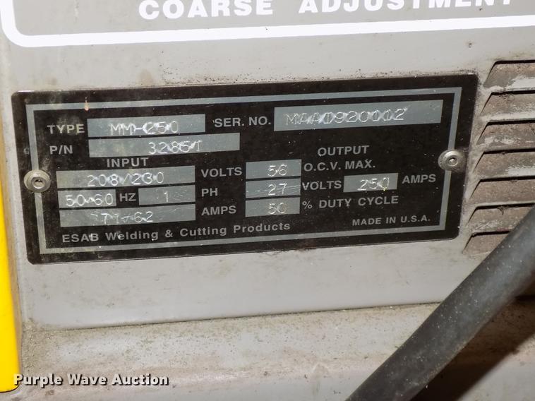 image for item DZ9583 Esab Migmaster 250 wire feed