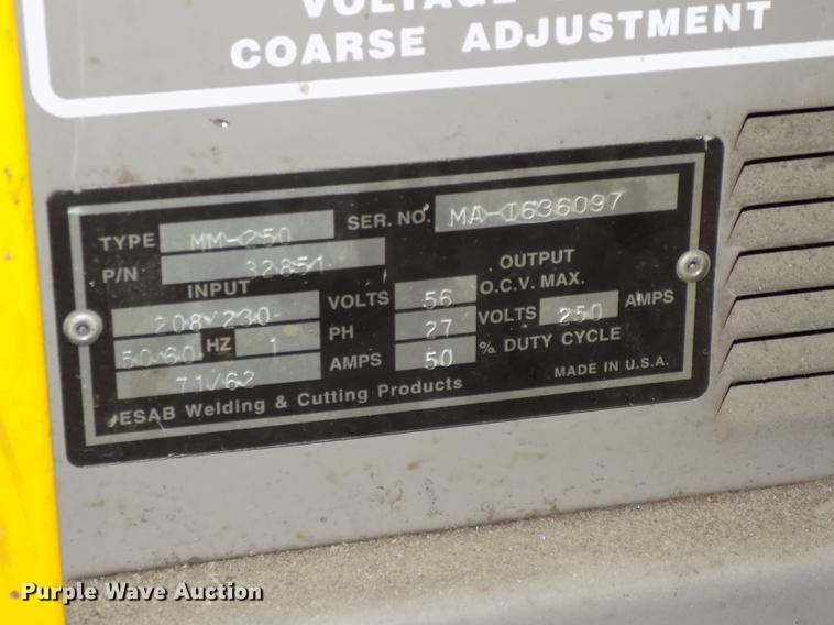 image for item DZ9585 Esab Migmaster 250 wire welder