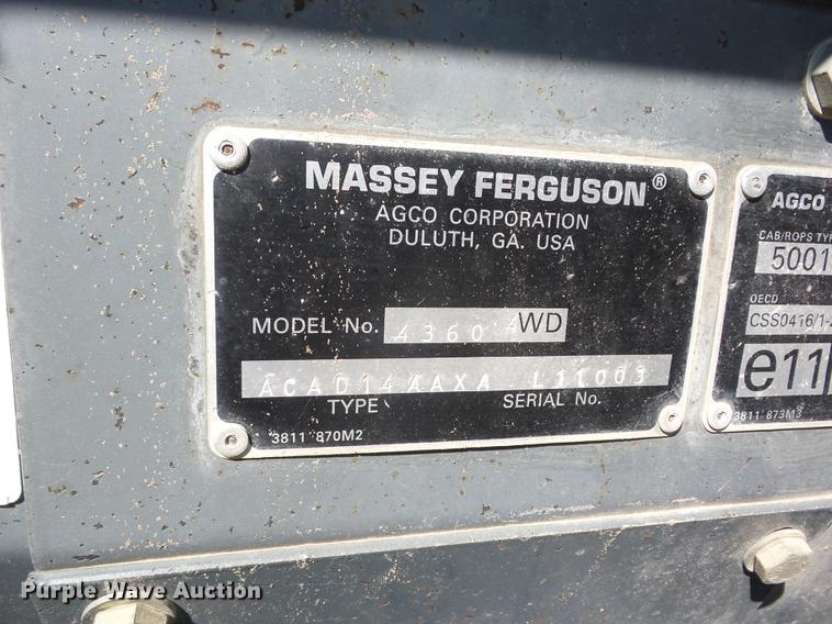 image for item EI9924 Massey-Ferguson 4360 MFWD tractor