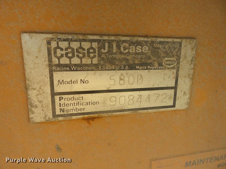 image for item EI9927 1983 Case 580 Super D backhoe
