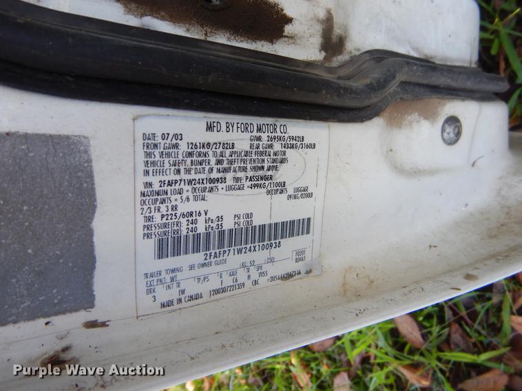 image for item EO9630 2004 Ford Crown Victoria Police Interceptor