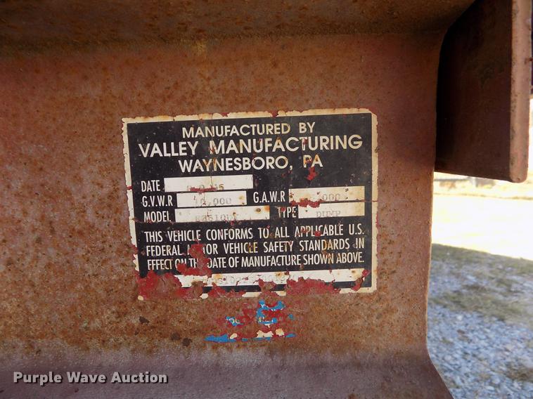 image for item ER9190 1995 Valley EZ Dumper dump trailer