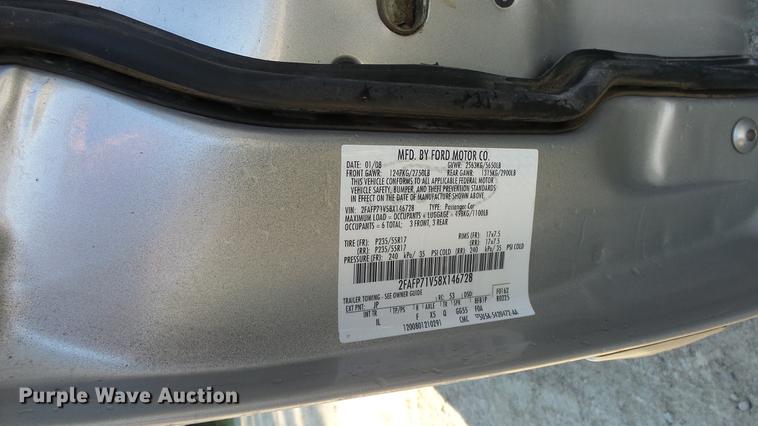 image for item FE9191 2008 Ford Crown Victoria Police Interceptor