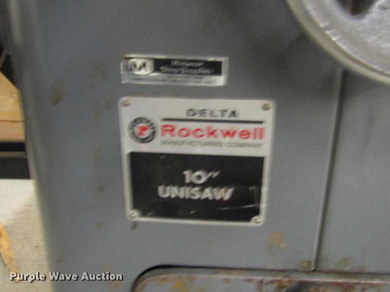 image for item FJ9509 Delta Rockwell 10" unisaw