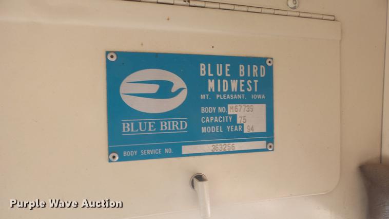 image for item FO9138 1994 Blue Bird TC2000 school bus