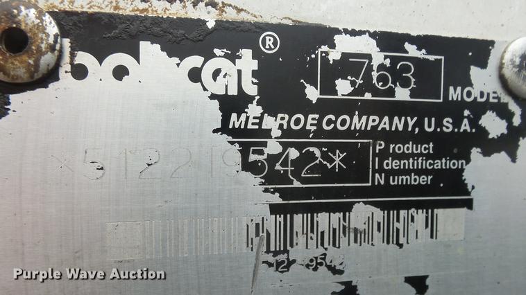 image for item FO9145 1996 Bobcat 763 skid steer
