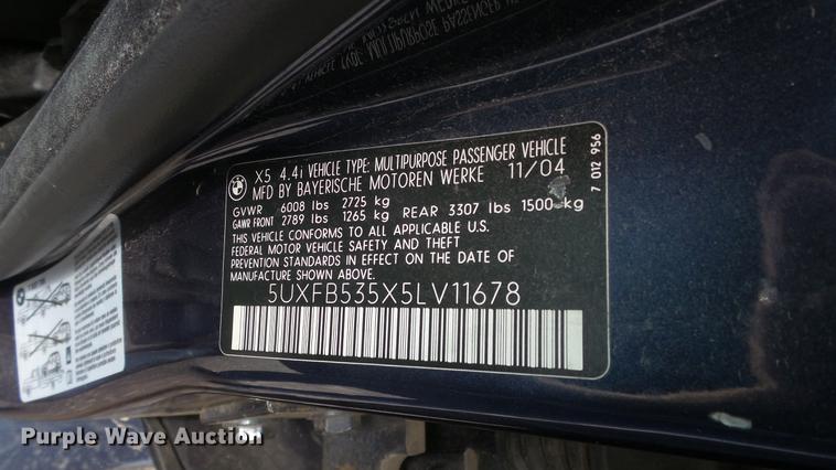 image for item FO9173 2005 BMW X5 SUV