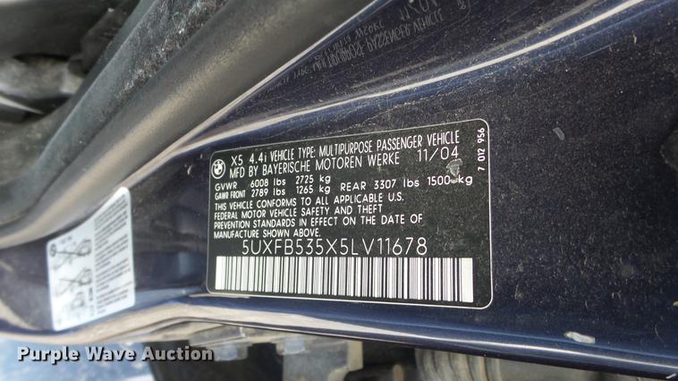 image for item FO9173 2005 BMW X5 SUV