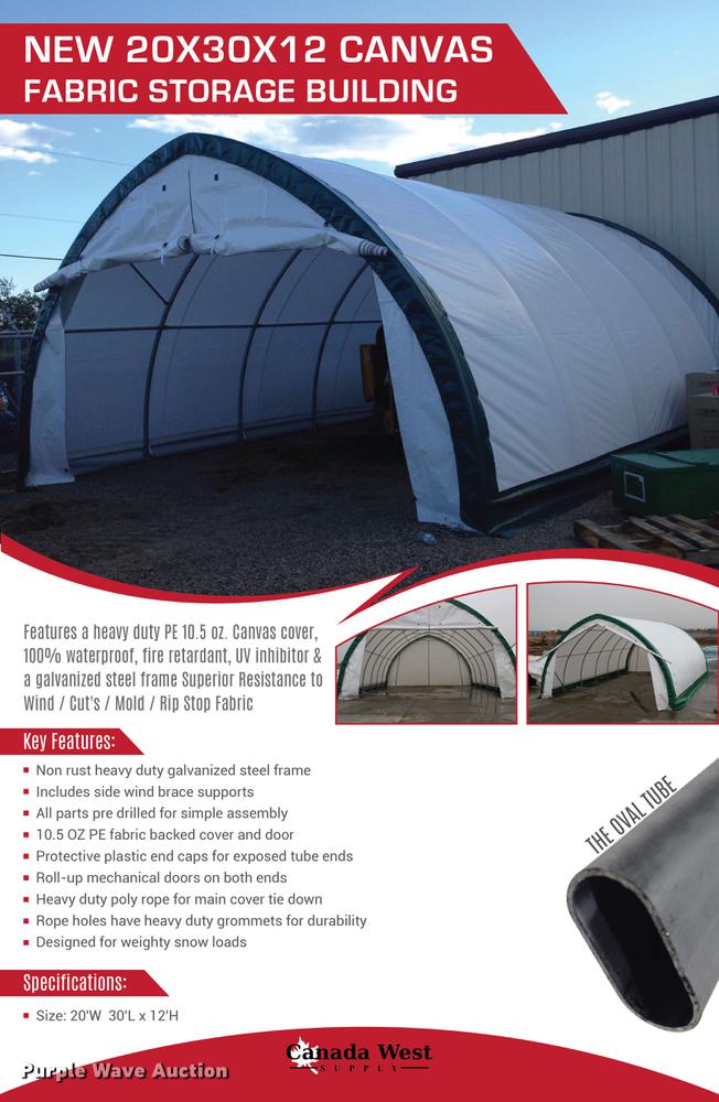 image for item DA8280 Canvas fabric storage building