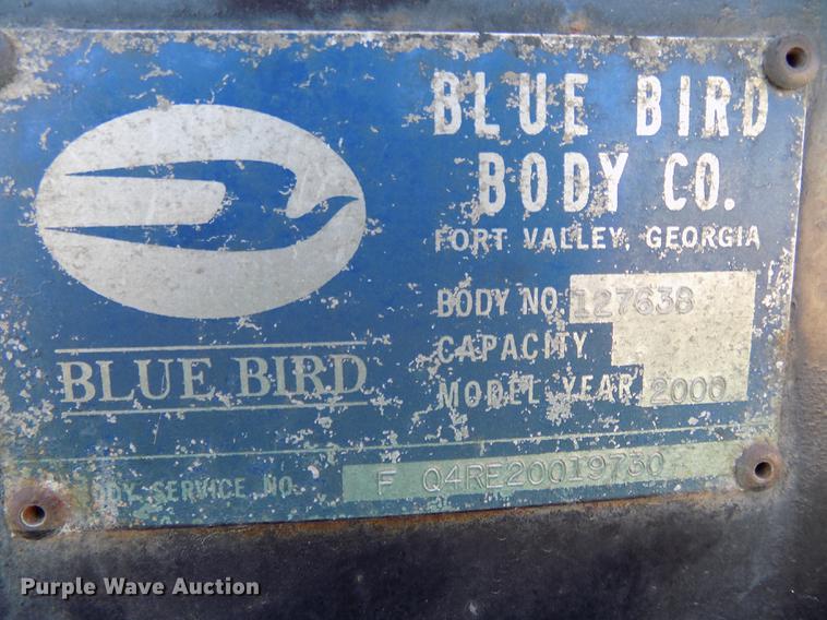 image for item DB8557 2000 Blue Bird LTC40 coach bus