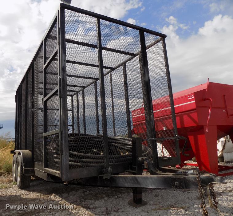 image for item DB8567 1980 shop built cage/cargo trailer