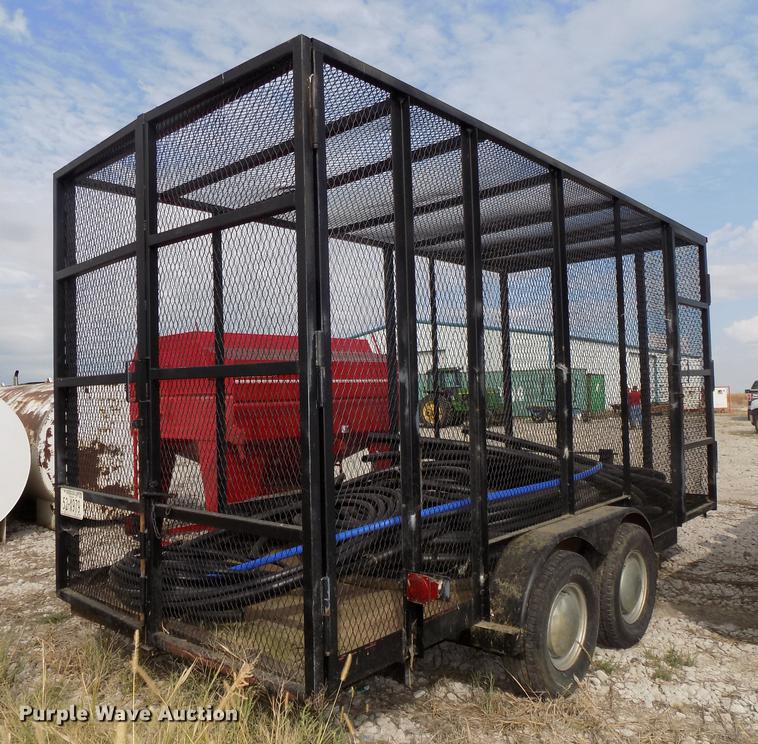 image for item DB8567 1980 shop built cage/cargo trailer