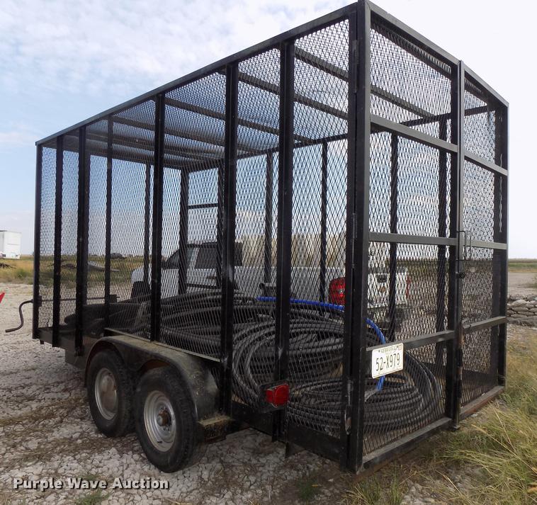image for item DB8567 1980 shop built cage/cargo trailer