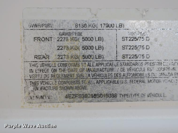 image for item DE3829 2006 KZ New Vision Sportster toy hauler camper