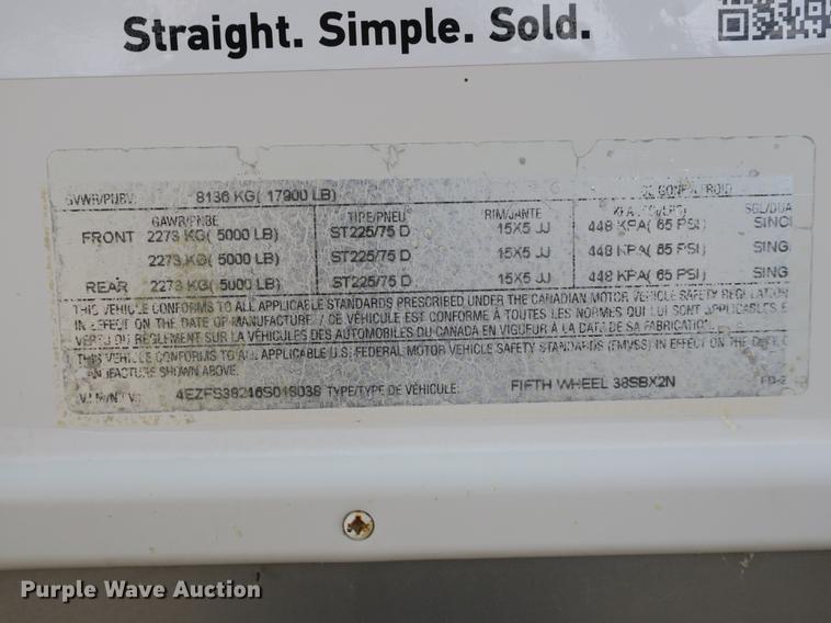 image for item DE3829 2006 KZ New Vision Sportster toy hauler camper