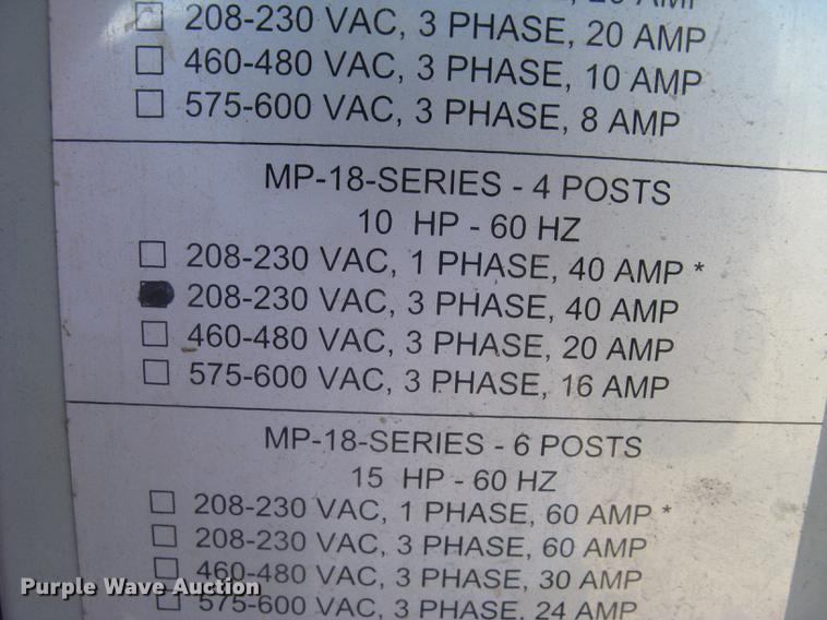 image for item DQ9688 Mohawk MP-18-006 four post mobile lift system