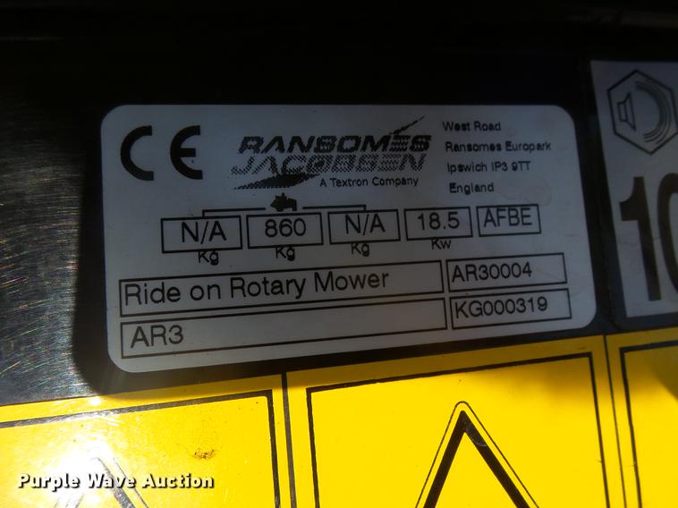 image for item DX9132 2016 Jacobsen AR3 lawn mower