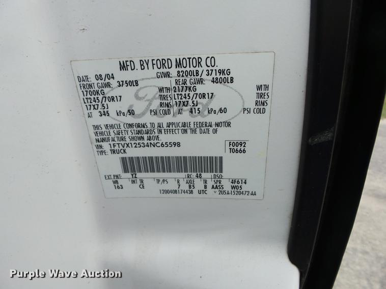 image for item EI9957 2004 Ford F150 SuperCab pickup truck