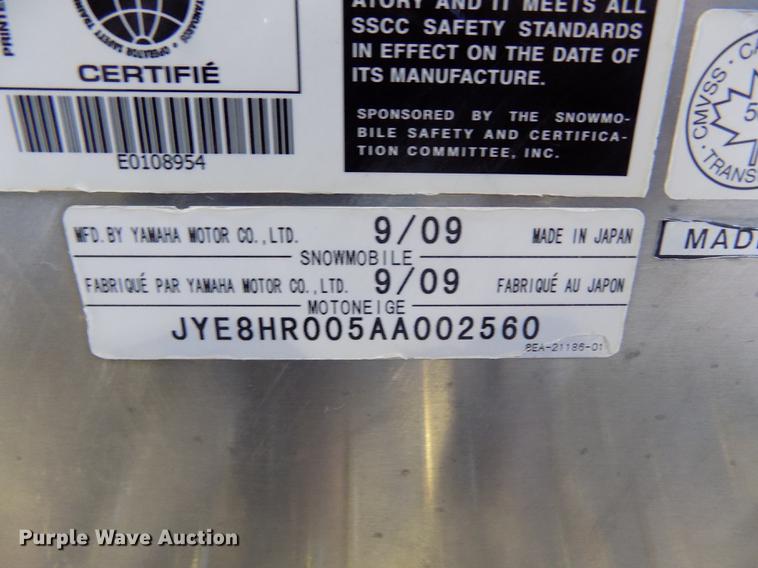 image for item ER9194 2010 Yamaha FX Nytro M-TX snow mobile