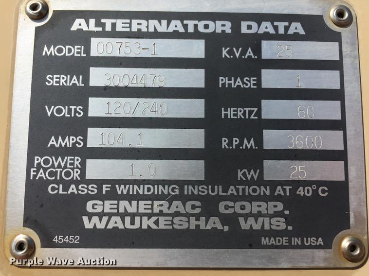 image for item G1321 Generac generator