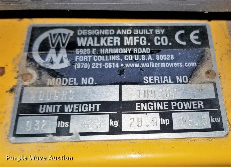 image for item G1336 Walker MDDGHS ZTR lawn mower