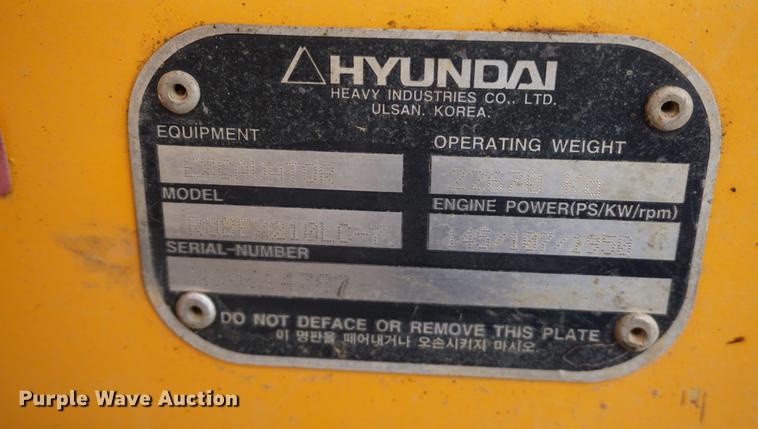 image for item DB6206 2006 Hyundai Robex 210LC-7 excavator