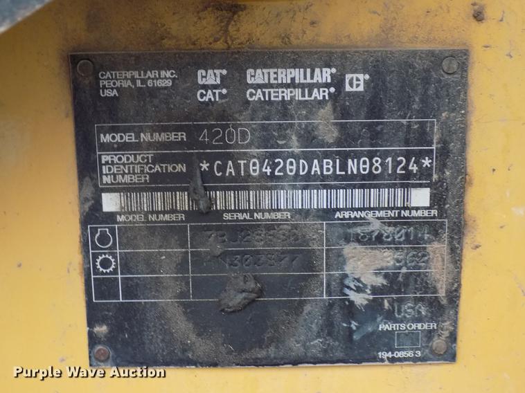 image for item DD3470 Caterpillar 420D backhoe