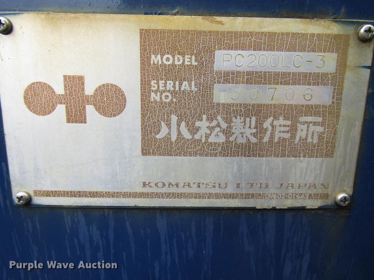 image for item DD4390 1987 Komatsu PC200LC-3 excavator